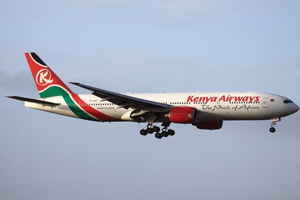 Bushtreksafaris partner airline Kenya Airways Boeing 777 landing in Nairobi JKIA ready for your African safari ?