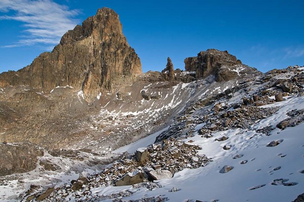 Mt Kenya peaks in view climbing mt kenya ©bushtreksafaris