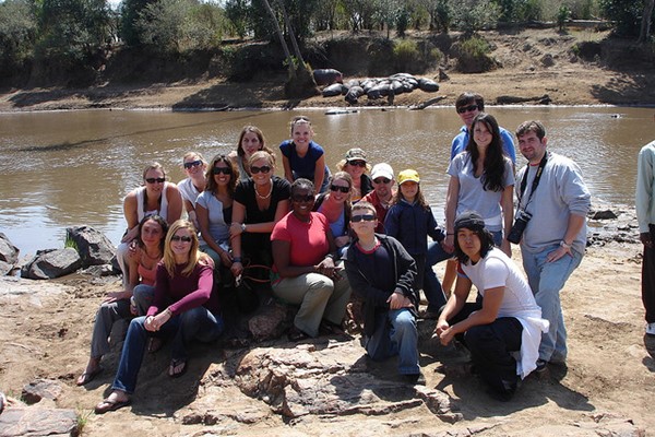 college group on safari in the maasai mara 2008 ®bushtreksafaris